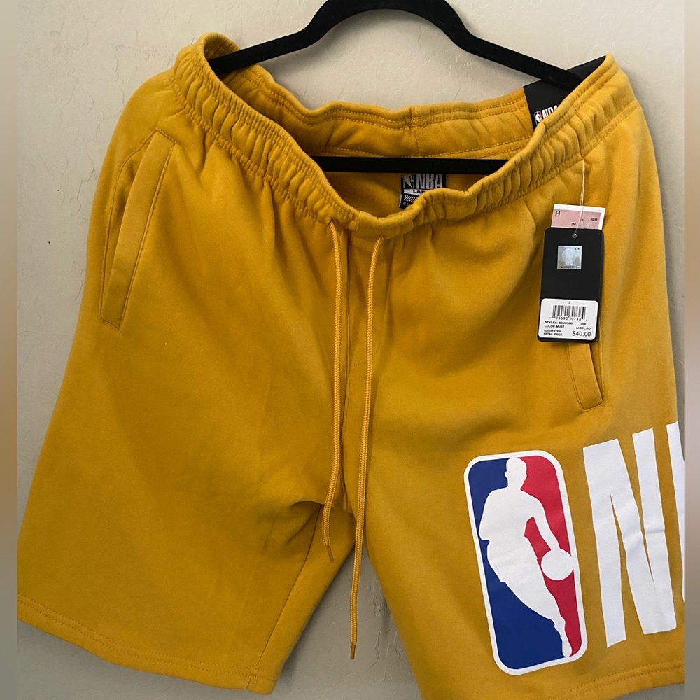 NBA Men's Unisex Mustard Athletic Shorts